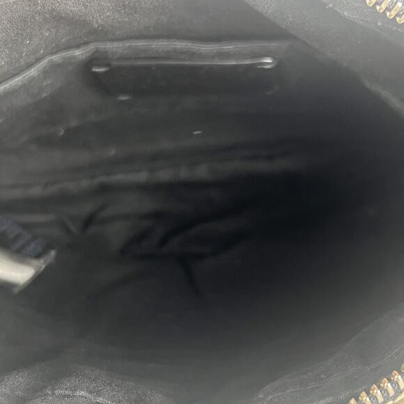 AllSaints Cotton Chain Crossbody Bag Knit Lamb Leather Trim - Picture 11 of 14